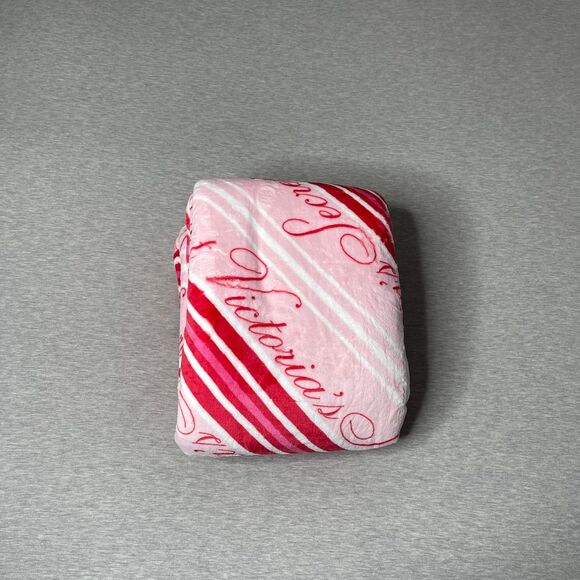 Victoria's Secret 60” x 50” Stripe Script Logo Cozy-Plush Blanket - Picture 4 of 11